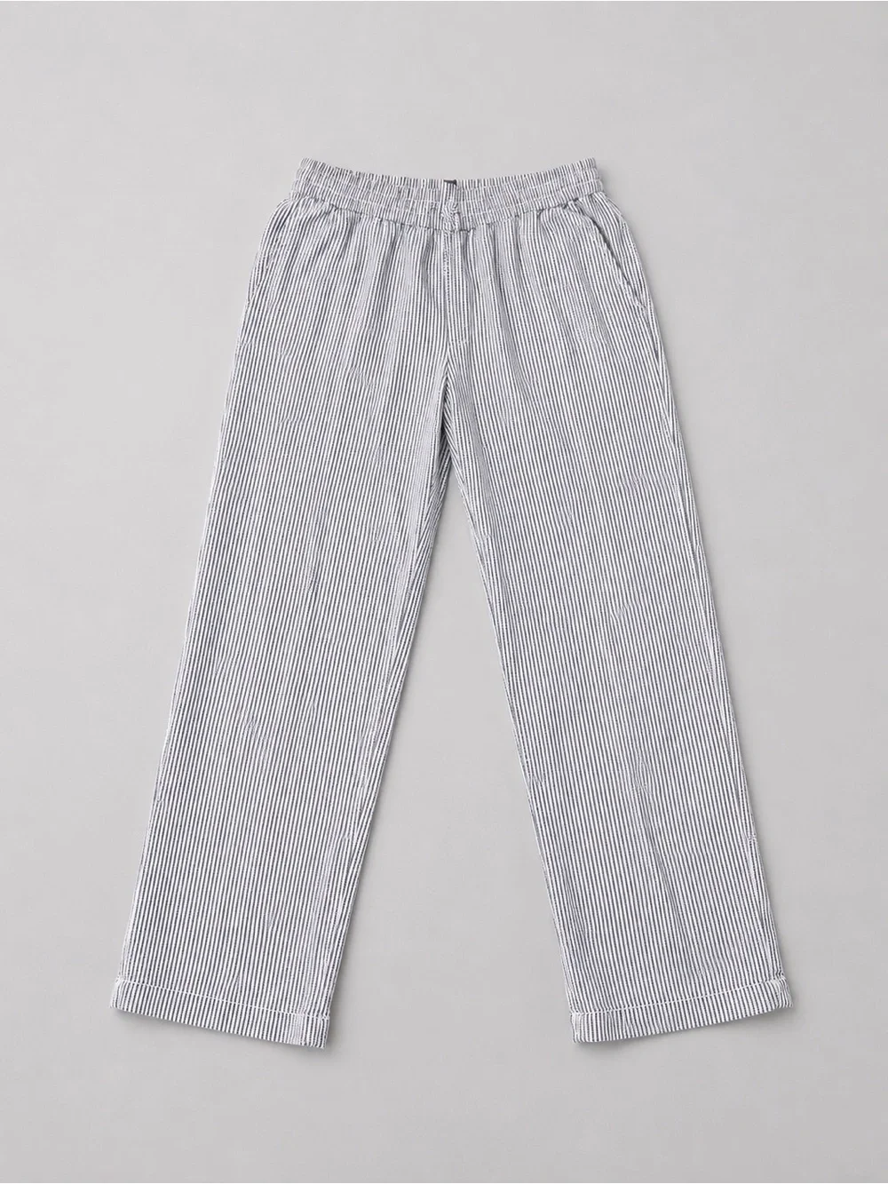 J.Crew Women's Striped Cuffed Pants Size 0 Front Pockets Casual Straight Leg
